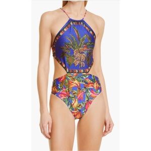 FARM RIO Tropical Scarf One-Piece Swimsuit